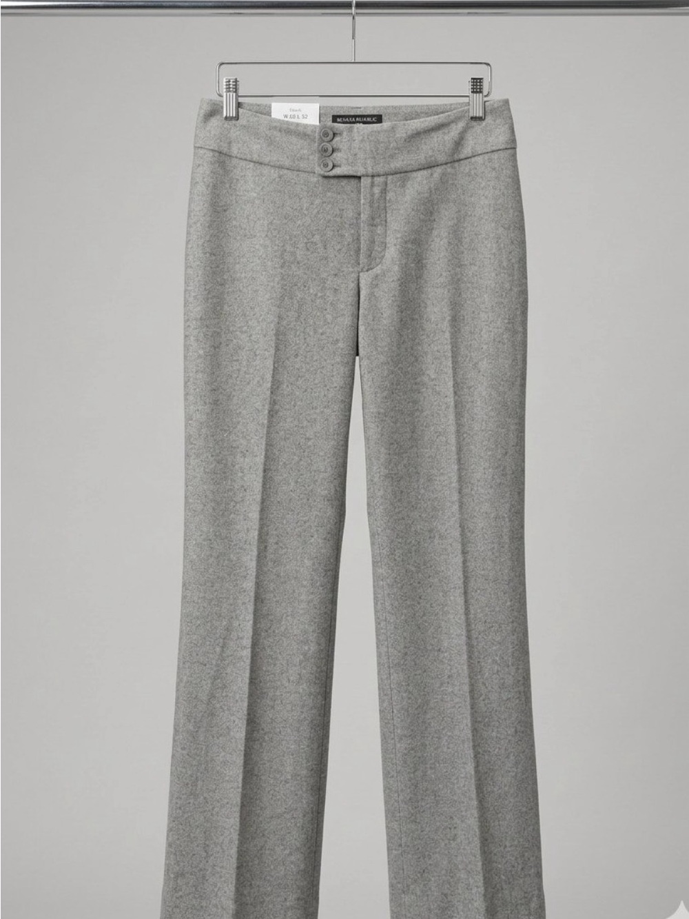 Banana Republic Gray Wool/Satin-Lined Wide-Leg Dress Pants, Women’s 8